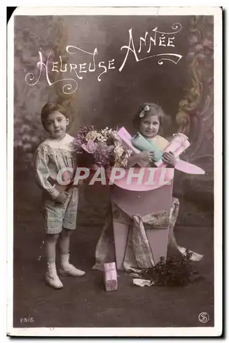 Cartes postales FAntaisie Heureuse annee Enfants