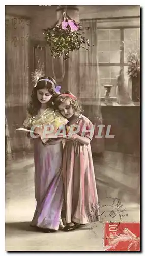 Cartes postales FAntaisie Bonne annee Enfants