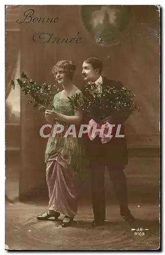 Cartes postales FAntaisie Bonne annee Couple