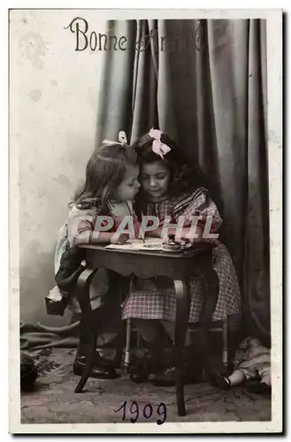 Cartes postales FAntaisie Bonne annee Enfants 1909