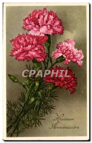 Cartes postales FAntaisie Roses Heureux anniversaire