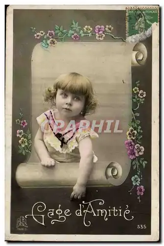 Cartes postales FAntaisie Enfant Gage d&#39amitie Enfant