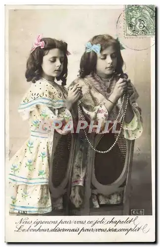 Cartes postales Fantaisie Enfant Nous egrenons pour vous ce joli chapelet