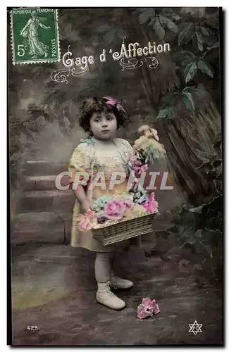 Cartes postales Fantaisie Enfant Gage d&#39affection