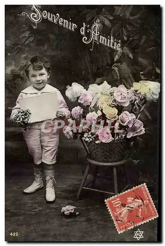 Cartes postales Fantaisie Enfant Souvenir d&#39amitie