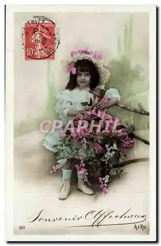 Cartes postales Fantaisie Enfant Souvenir affectueux