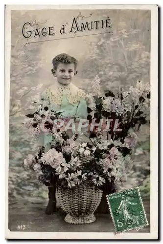 Cartes postales Fantaisie Gage d&#39amitie Enfant