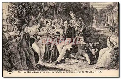 Ansichtskarte AK Histoire le roi citoyen avec toute sa famille au chateau royal de Neuilly 1830