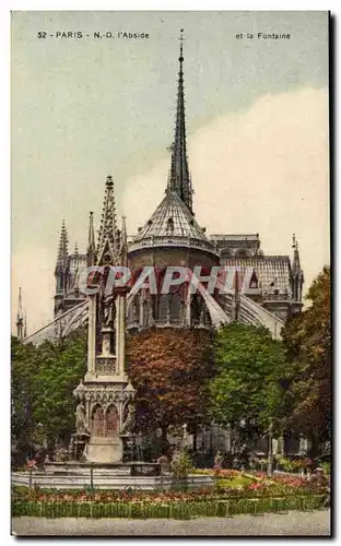 Cartes postales Paris ND l&#39abside et la fontaine