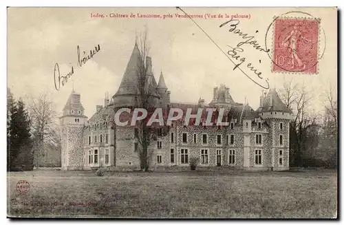 Ansichtskarte AK Chateau de Lancosme pres Vendoeuvres (vue de la pelouse)