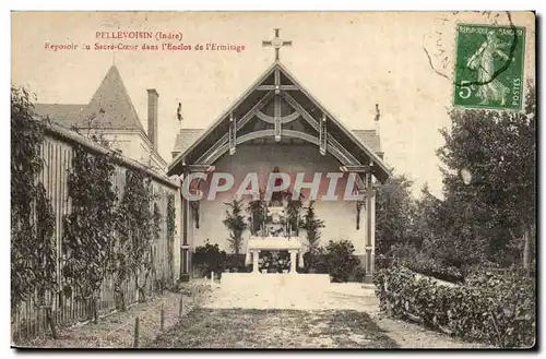 Pellevoisin Ansichtskarte AK Reposoir du SAcr Coeur dans l&#39enclos de l&#39ermitage