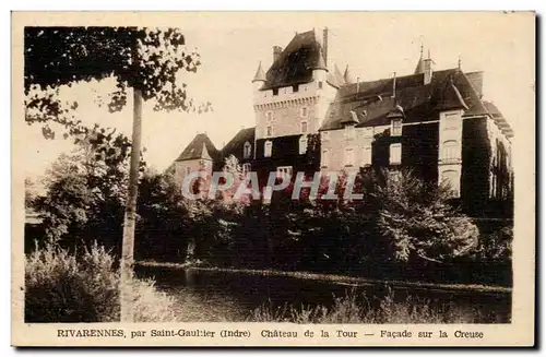 Rivarennes Ansichtskarte AK par Saint Gaultier Chateau de la Tour Facade sur la Creuse