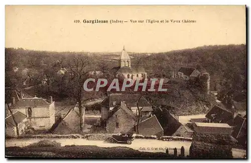 Gargilesse Cartes postales Vue sur l&#39eglise et le vieux chateau