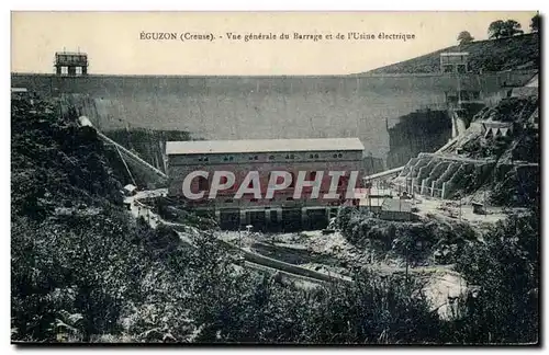 Eguzon Cartes postales Vue generale du barrage et de l'usine electrique