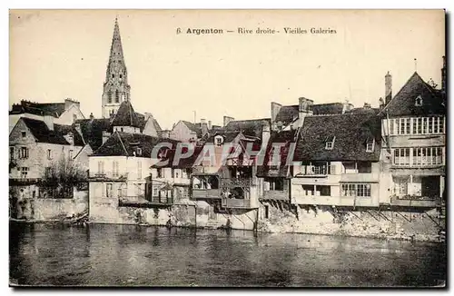 Argenton Cartes postales Rive droite Vieilles galeries