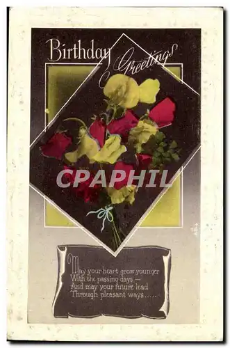 Cartes postales Fantaisie Voeux birthday greetings anniversaire