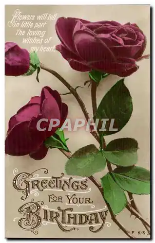 Cartes postales Fantaisie Greetings for your birthday Anniversaire