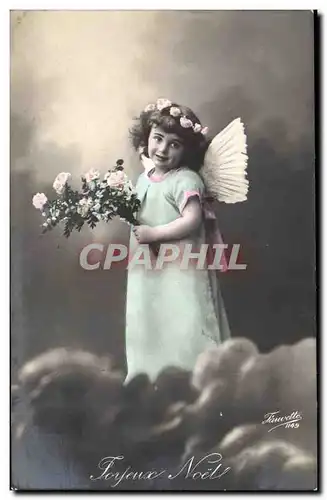 Cartes postales Fantaisie Voeux Joteaux noel ange angel