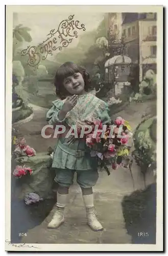 Cartes postales Fantaisie Voeux Bonne fete (enfant)
