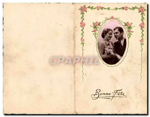 Cartes postales Fantaisie Couple Bonne fete