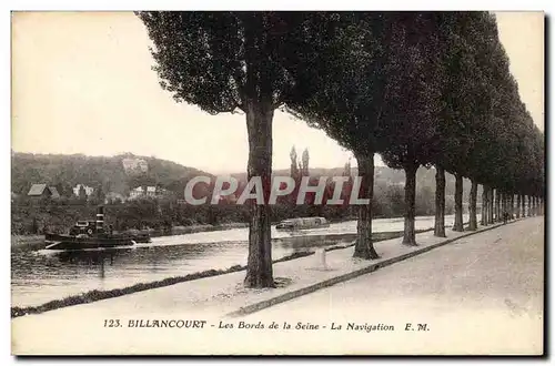 Billancourt Cartes postales Les bords de la Seine La Navigation