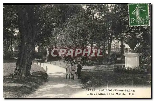 Boulogne sur Seine Ansichtskarte AK Les jardins de la mairie