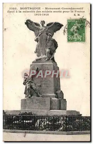 Montrouge Cartes postales Monument commemoratif eleve a la memoire des soldats morts pour la France 1914 1918