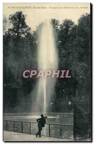 Parc de Saint Cloud Ansichtskarte AK Grandes eaux Le grand jet s&#39elevant a 42m de haut