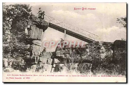 Cartes postales Saint Die Aux roches Saint Martin situees au dessus de la cote St Martin