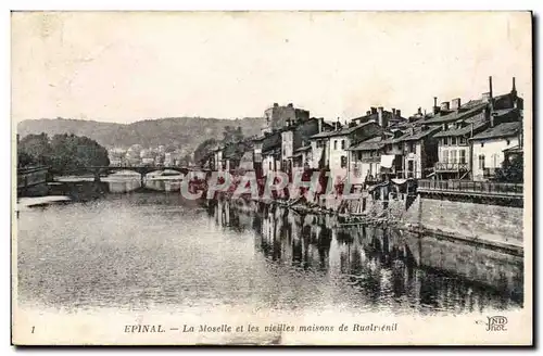 Epinal Ansichtskarte AK La Moselle et les vieilles maisons de Rualmenil
