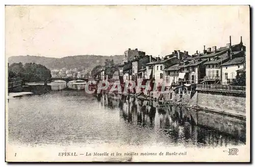 Epinal Cartes postales La Moselle et les vieilles maisons de Rualmenil