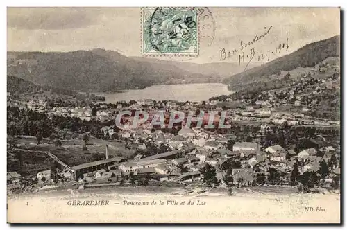 Gerardmer Cartes postales Panorama de la ville et du lac