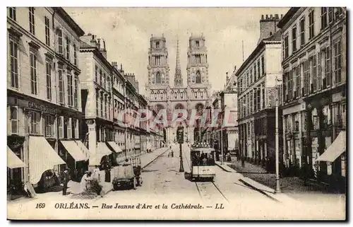 Orleans Cartes postales Rue Jeanne d&#39arc et la cathedrale