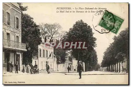 Pithiviers Cartes postales La place Duhamel du Monceau Le Mail sud et les bureaux de Sous prefecture