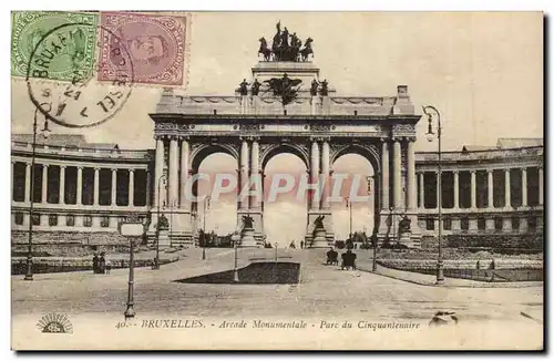 Belgique Bruxelles Cartes postales Arcade monumentale Parc du cinquantenaire