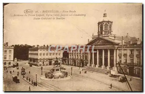 Belgique Ansichtskarte AK Bruxelles Place royale Residence du prince Leopold Eglise Saint Jacques sur Coudenberg