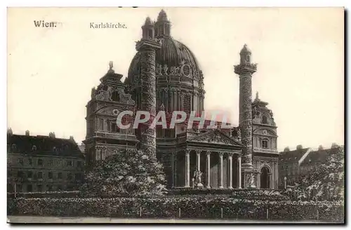 autriche Austria Wien Vienne Ansichtskarte AK Karlskirche