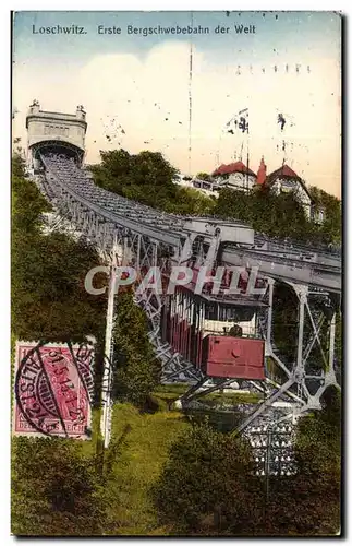 Allemagne Loschwitz Cartes postales erste Bergschwebebahn der Welt (train) Telepherique