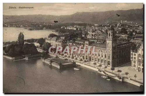 Suisse Zurich Cartes postales Stadthausquai