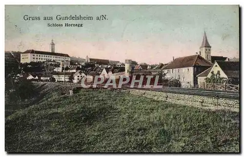 Allemagne Gruss aus Gundeslheim Schloss Hornegg Cartes postales