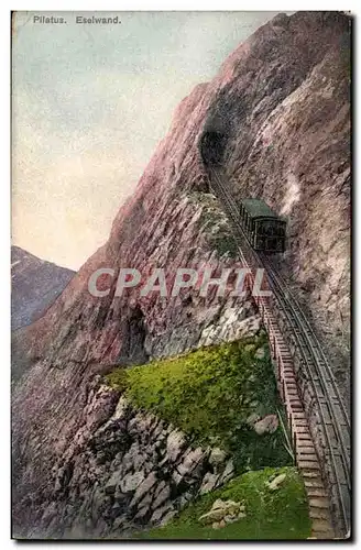 Suisse Cartes postales Pilatus Eselwand (train)