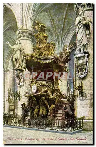 Belgique Bruxelles Cartes postales Chaire de verite de l&#39eglise Ste Gudule
