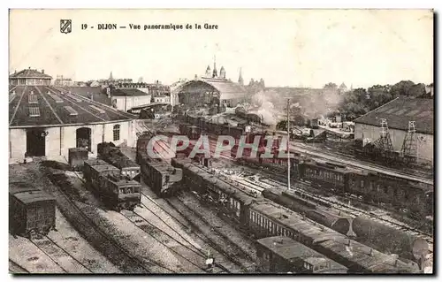 Dijon Cartes postales Vue panoramique de la gare (trains)