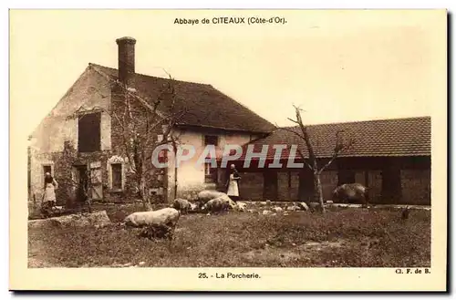 Abbaye de Citeaux Cartes postales La procherie (cochons)