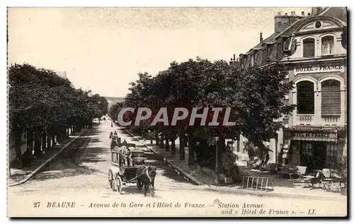 Beaune Cartes postales Avenue de la gare et l&#39hotel de France