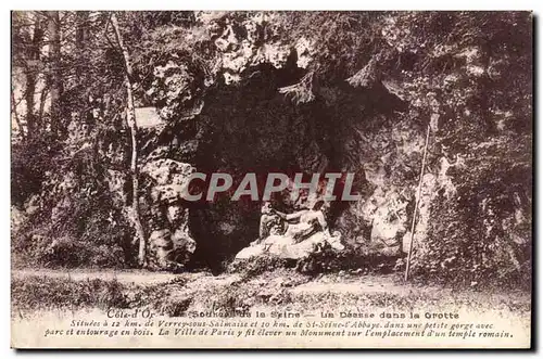 Cartes postales Sources de la Seine La deesse dans la grotte a 12 km de Verrey sous Salmaise