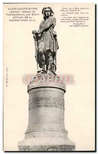 Alise Saint Etienne Cartes postales Alesia Statue de Vercingetorix par Millet