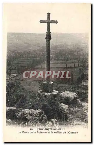 Flavigny Cartes postales La Croix de la poterne et la vallee de l&#39ozerain