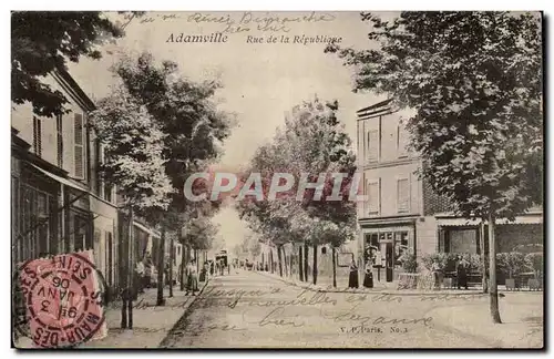Adamville Cartes postales Rue de la Republique