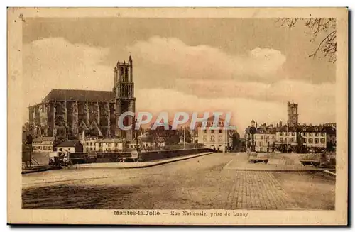 Mantes la Jolie Ansichtskarte AK Rue nationale prise de Lunay